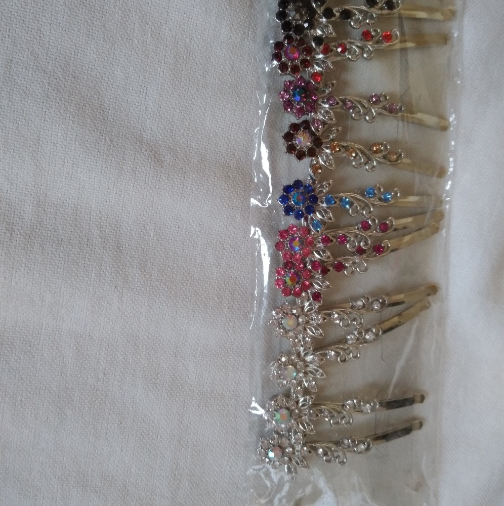 New Women's Jeweled Hair Pins Prom Wedding